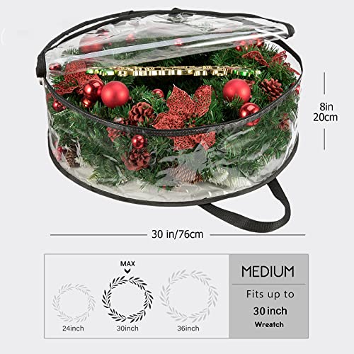 CINPIUK-Clear-Wreath-Storage-Bag-30-Inch-Christmas-Wreath-Storage-Container-Heavy-Duty-Wreath-Protector-with-Handle-for-Holiday-Seasonal-Wreath-Garland