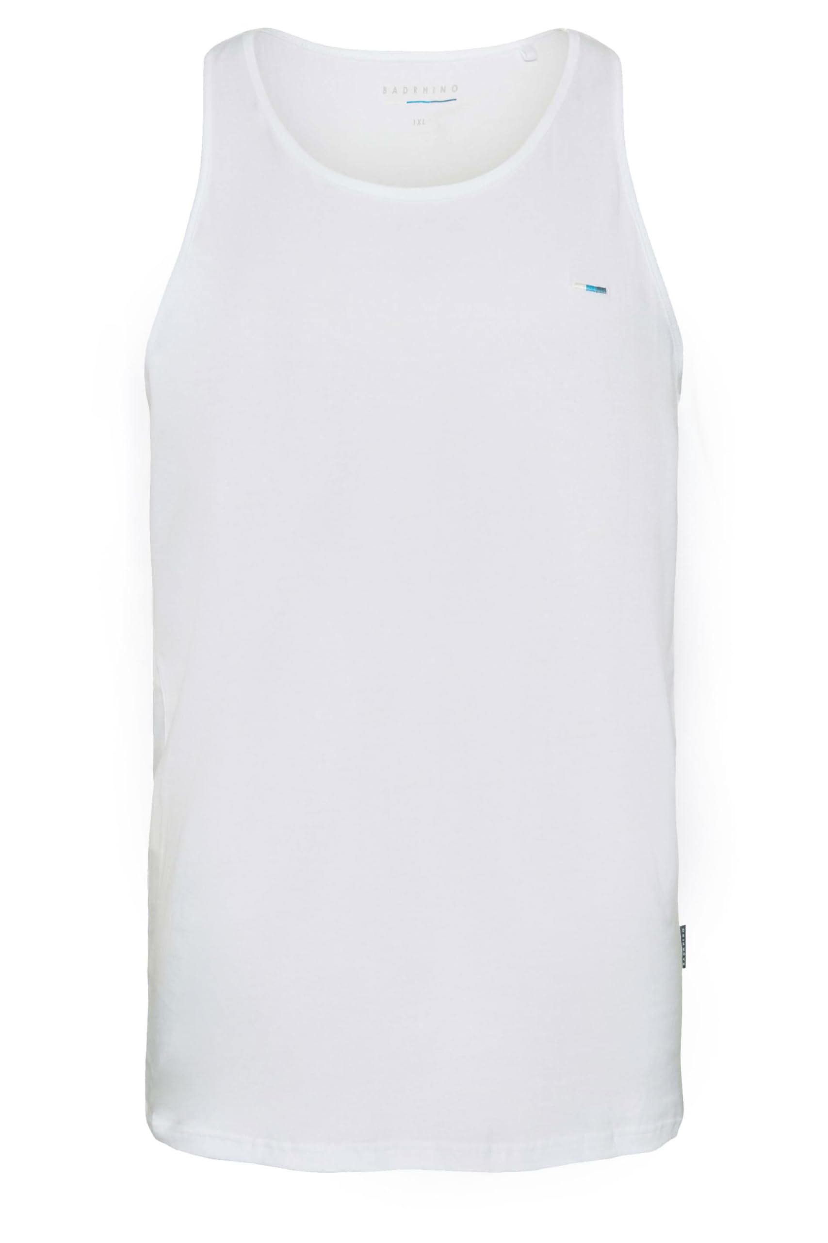BadRhino Big & Tall Extra Long Plain Vest Top - Men's - Plus Size Curve