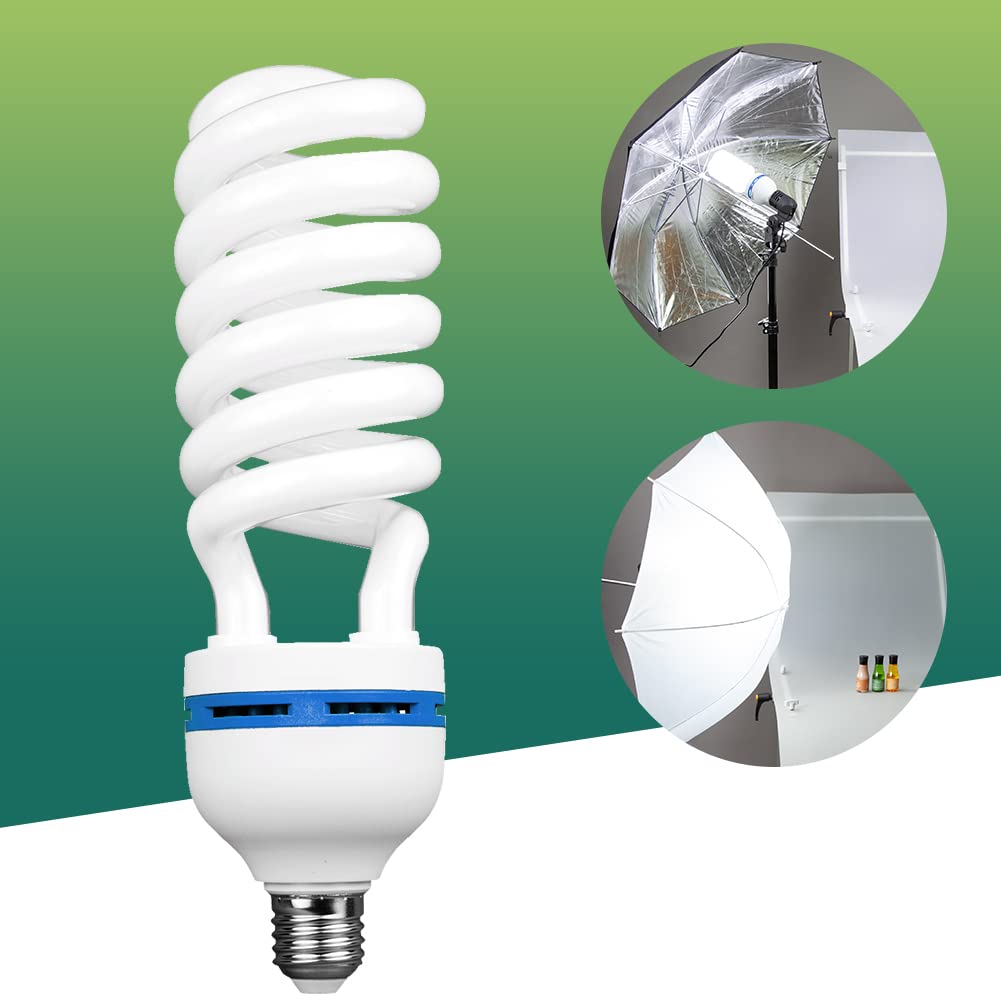 4 x lampa fotograficzna 55 W = 150 W 5500 K CFL lampa dzienna z trzonkiem E27 do oświetlenia studyjnego, oświetlenia wideo, fotografii, softbox