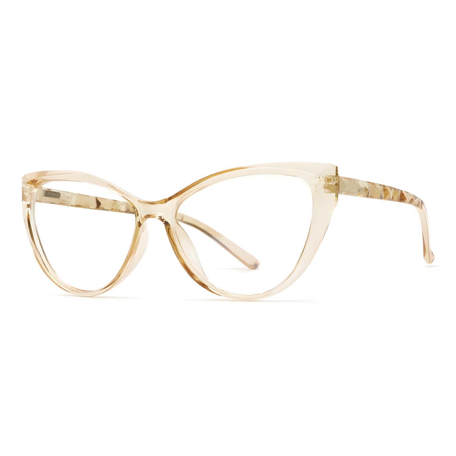 Blue Light Blocking Cat Eye Glasses for Women Transparent Frame Anti UV Protection Zero Power Computer Glasses Lightweight Optical Frame — Amazon image 13