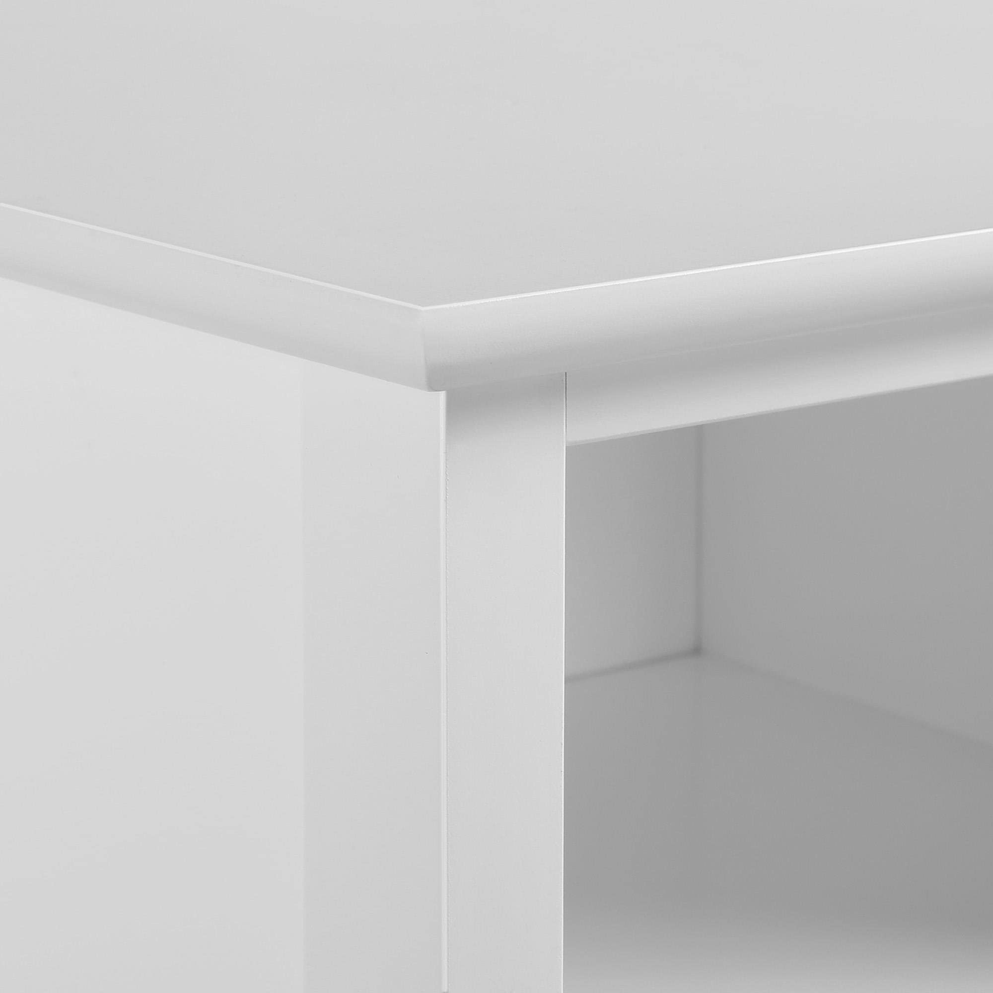 Yaheetech Tables de Chevet Lot de 2, Table de Nuit en Bois, 2 Tiroirs, 1 Compartiment, Tables d'Appoint, Chambre Salon Bureau Blanc
