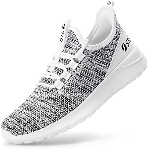 STQ Tennis Shoes Womens Slip On Walking Sneakers with Arch Support