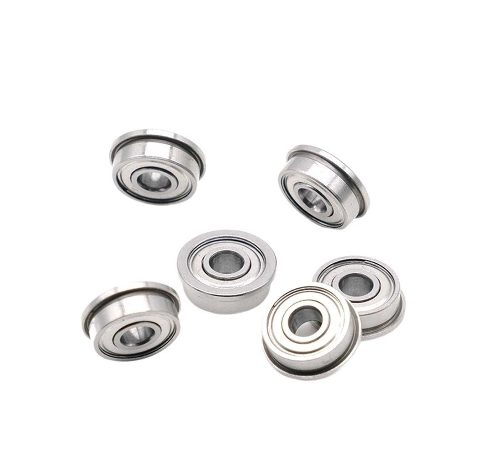 Bimetaliczna uszczelka tarcza mikro łożysko zwykłe 10 sztuk MF74ZZ 4x7x2.5mm kołnierzowe podwójnie ekranowane stalowe łożyska kulkowe z kołnierzem