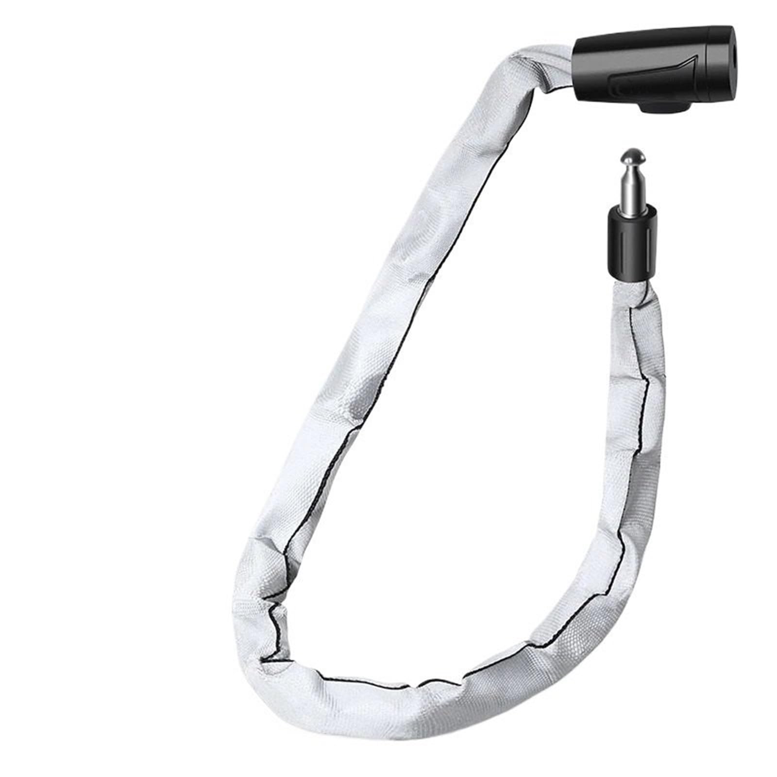 Hdrtcbu White-About 75Cm Chain Lock Reflective Motorcycle Chain Lock 72/75Cm Zinc Alloy Bicycles Anti-Theft Portable Mtb Road Bike Password Padlock Motorbike Lock(White-About 75Cm)