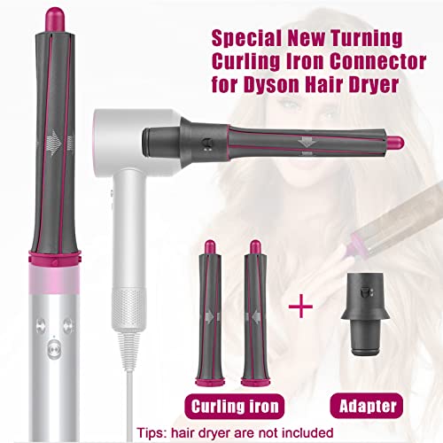 KiimSin Long Hair Hair Curling Tube Compatible Hair Tool and Adapter for Dyson Airwrap Styler Attachment Parts, 1 Adapter to Turn Your Hair Dryer Into Curling Iron and 2Pcs 1.2 Inch/30MM Hair Curling - Image 3