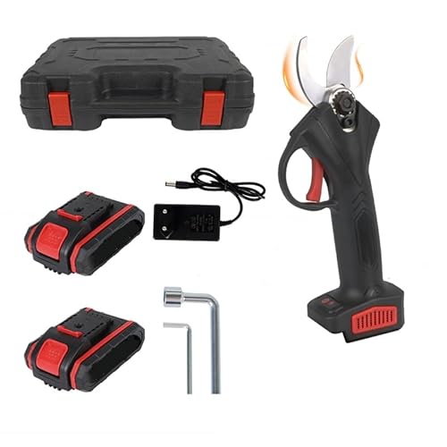 Cesoia Elettrica Forbice con 2 Batterie da 48V Trincia Rami Professionale Senza Fili Per Potare Rami Piante Alberi Giardinaggio