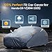 Waterproof Honda CRV CR-V(1995-2026) Car Cover with Breathable Vents, [2026 Upgrade] Premium Covers with Cotton Liner and Zipper Door, Sun Rain Snow Dust Uv Protection.(Gift with Towel)