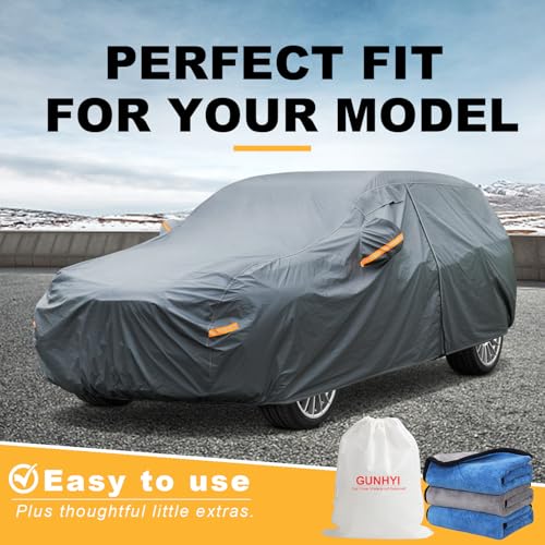 Image of GUNHYI Premium Car Cover Custom Fit Infiniti JX-Series JX35, 16 Layers Heavy Duty Car Cover Waterproof All Weather with Zipper Door for Sun Rain Snow Dust Uv Protection