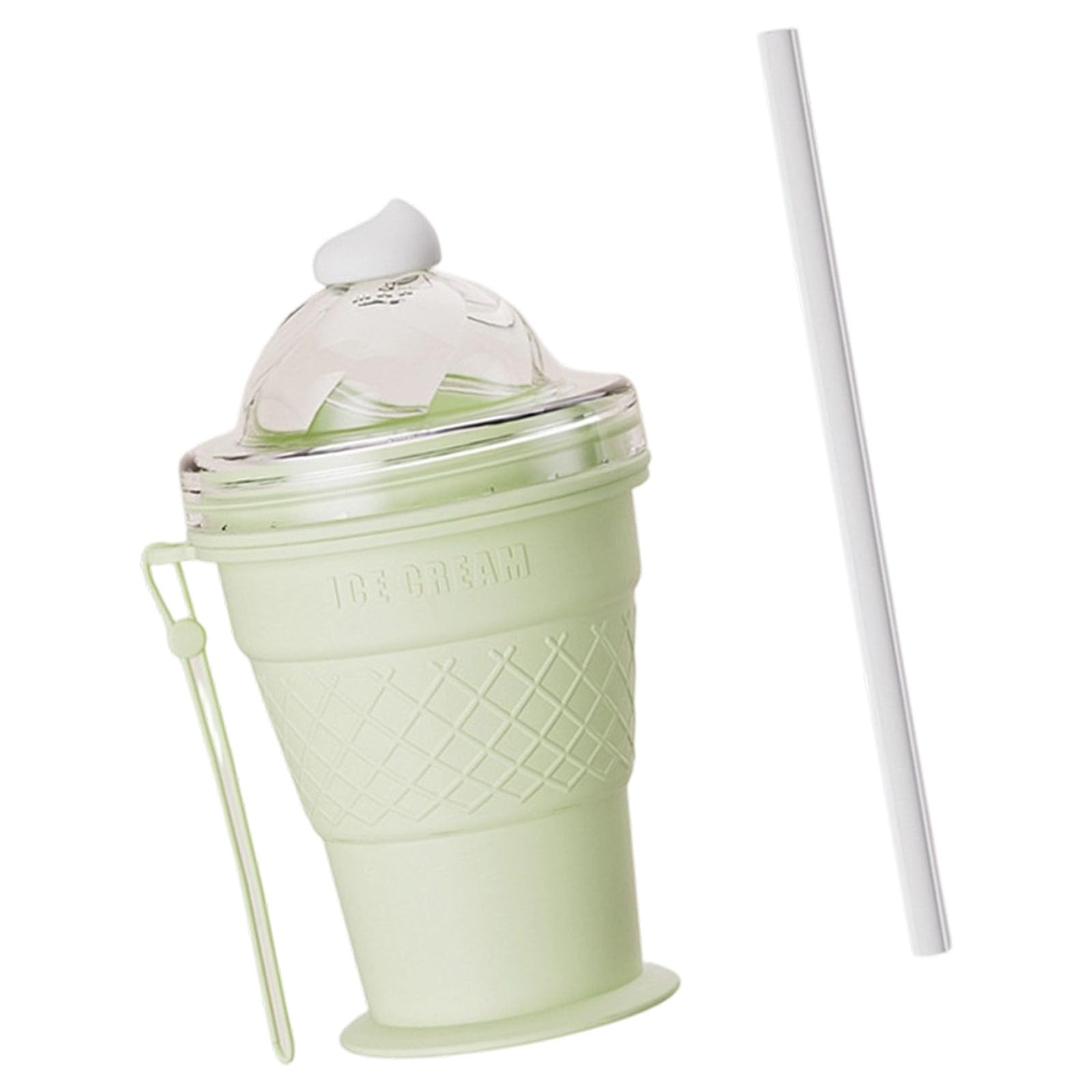 Shntig 2 In1 Foldable Silicone Cup Ice Ball Maker Mold Ice Sphere Maker Folding Cup with Straw for Coffee, Juices Outdoor Foldable for Traveling