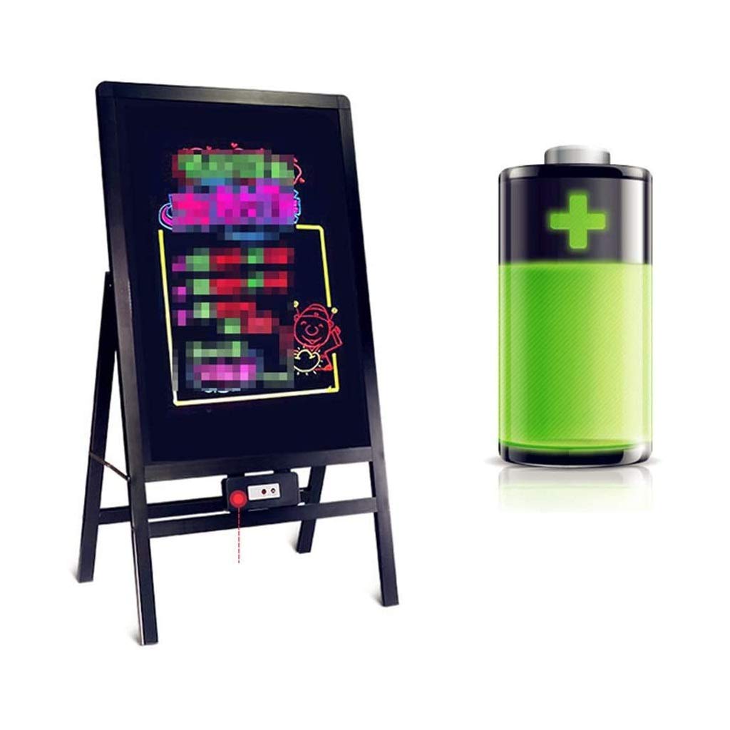 Tablica kredowa, tablica szkolna, 50 x 70 cm, dekoracyjna tablica do przypinania, tablica fluorescencyjna LED, pionowa, pismo, tablica reklamowa, do domu, kuchni, na zewnątrz, do biura, ścian