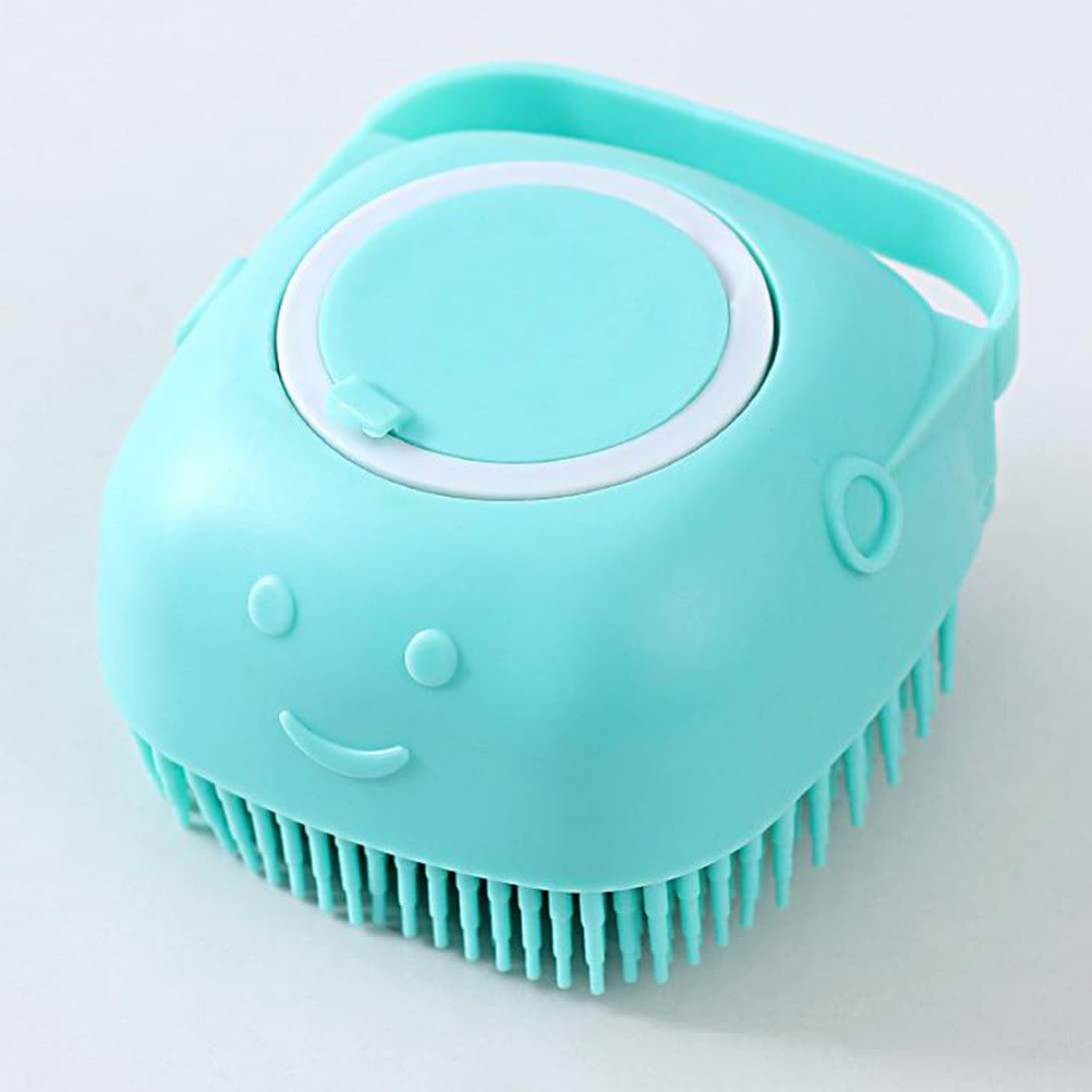 Szczotka do szamponu dla zwierząt Szczotka do kąpieli dla zwierząt Silikonowy dozownik do szamponu Szczotka do masażu dla kota Psa Niebieski liujiapeng55 (Blauw)