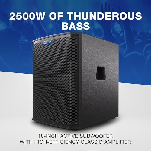 Image of ALTO TS18S 2500W 18 inch Subwoofer Bundle with Durable Slip-on Powered PA Speaker Cover for Live Performance, Events, Karaoke, DJ Sets, Presentations