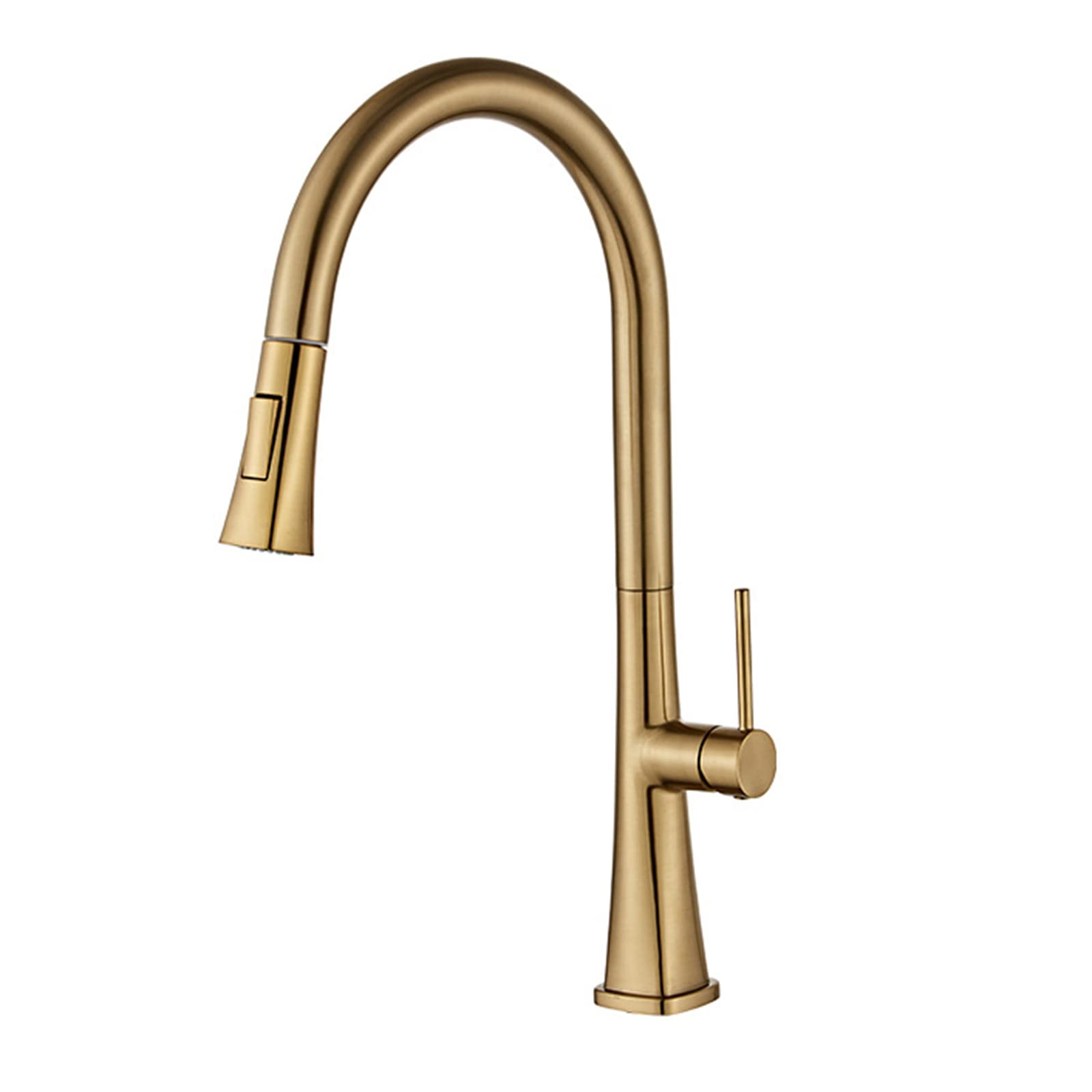 Robinet cuisine laiton or brossé mitigeur évier douchette extractible pivotant