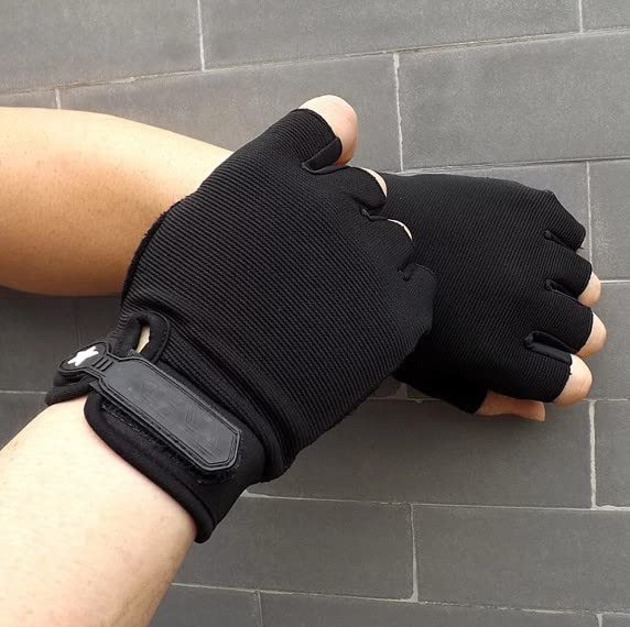 Image of ZaySoo Exercise Gym Gloves for Men Workout with Wrist,Cross Training, Weightlifting, Calisthenics, Great Hand Grip | Ideal for Cycling, Bike Riding and Other Sports Activities Gloves - Black