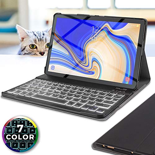 Wineecy Galaxy Tab S4 10.5 Keyboard Case (SM-T830/T835, 2018 Version), 7 Color Backlit