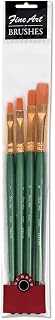Pidilite Fevicryl Fine Art Synthetic Taklon Flat Brush Set of 4, Paint Brush Set for Painting with Acrylic, Watercolours, ... Price In India