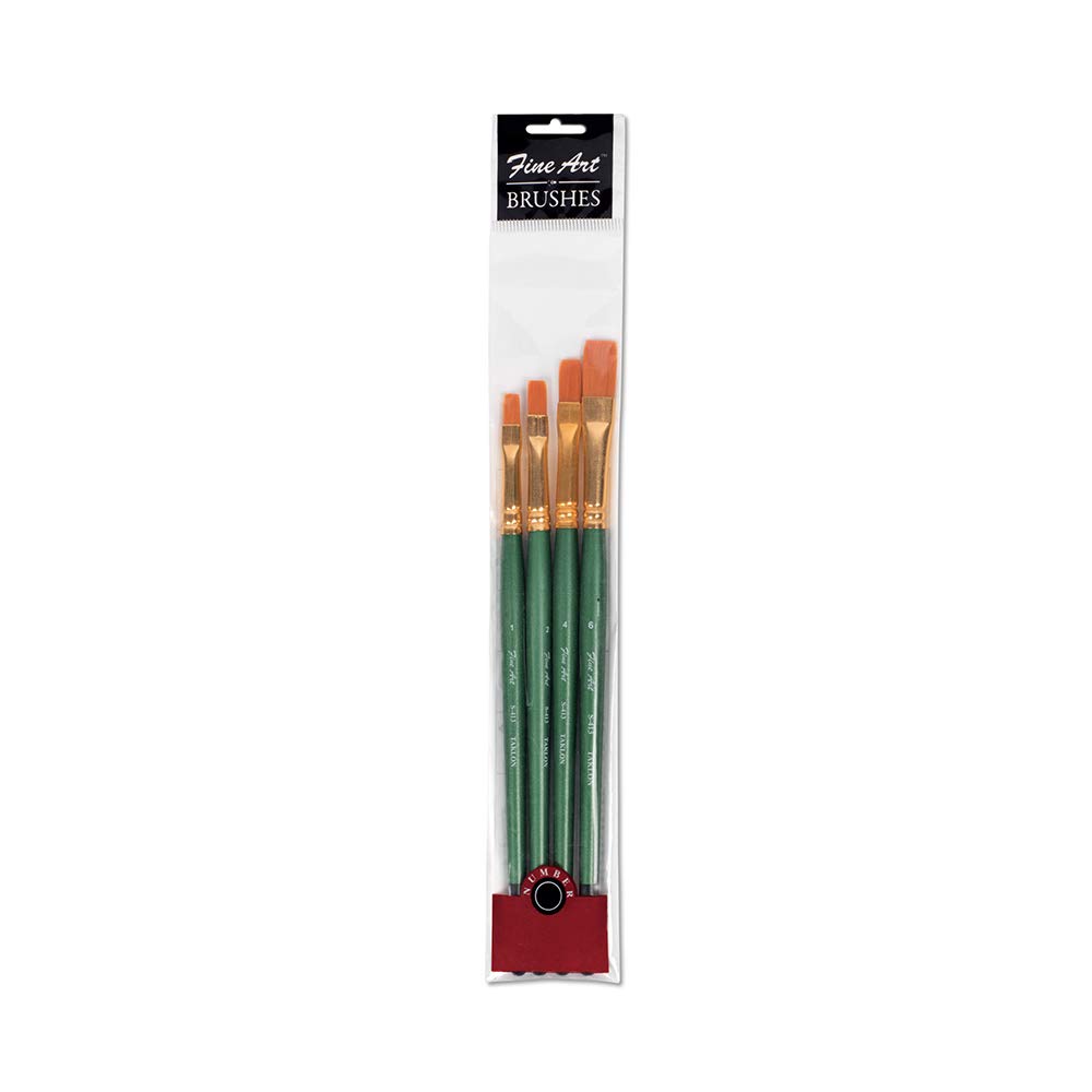 Pidilite Fevicryl Fine Art Synthetic Taklon Flat Brush Set of 4, Paint Brush Set for Painting with Acrylic, Watercolours, ... - Review, Price and Buying Guide