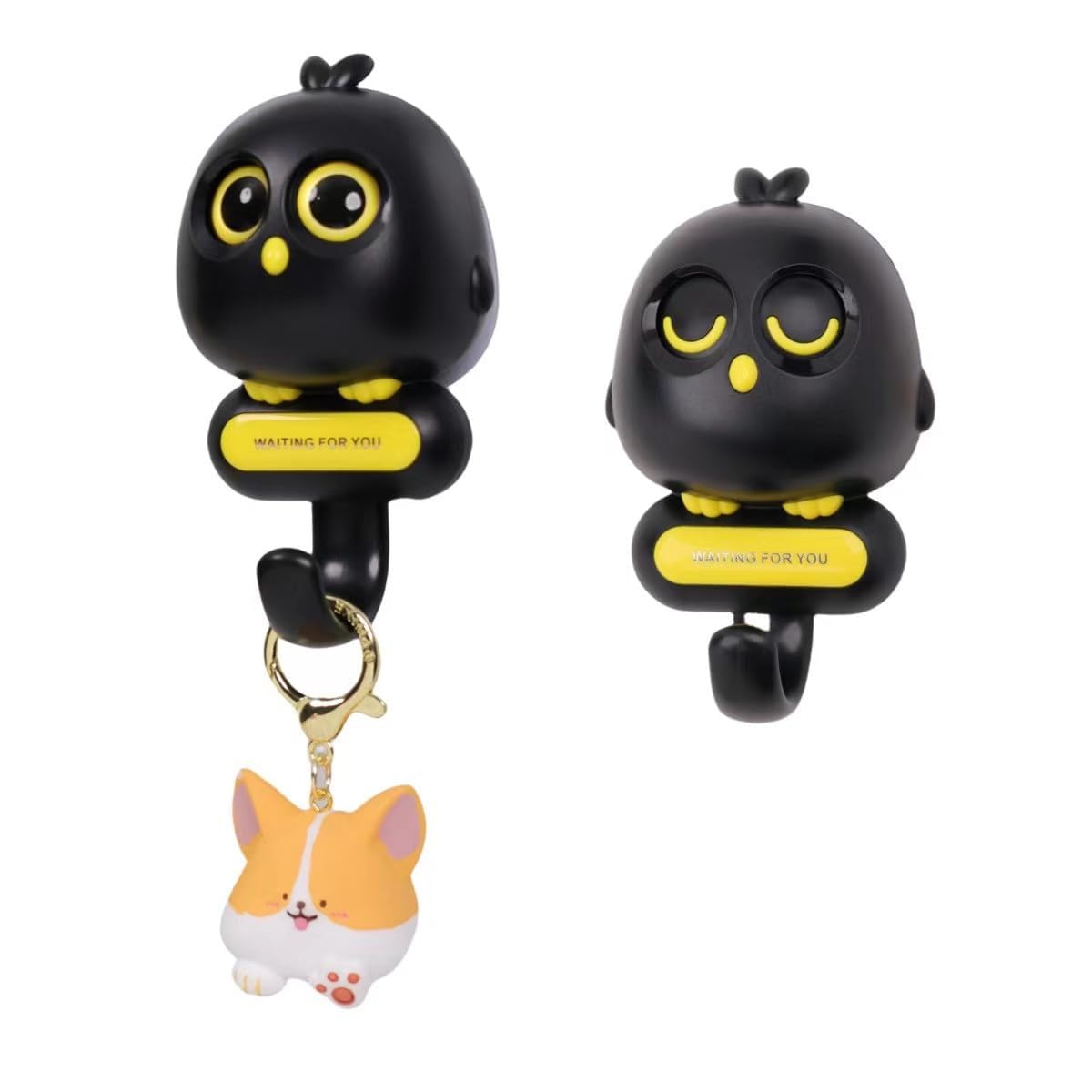 Magnetic Owl Key Holder Cute,Night Owl Keyring Holder, Automatic Open Close Eyes Creative Key Hanger Holder Automatic Open Close Eyes Creative Key Hanger Holde Multicolor (1)