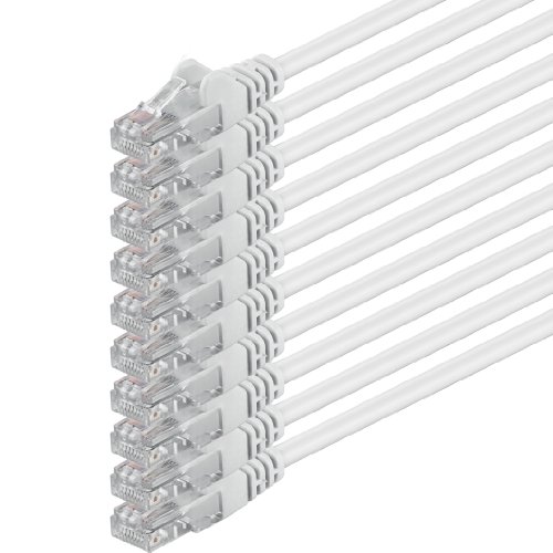 0,5m   blanco   10 piezas   Cable de red Ethernet con conectores RJ45 CAT6 CAT 6 Cat.6 1000 Mbit/s