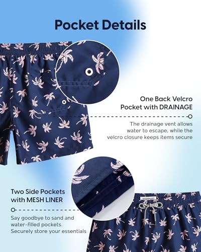 Image of maamgic Mens Swim Trunks 5 Inch with Mesh Lining, Quick Dry Mens Bathing Suit, Swim Shorts for Swimming and Beach