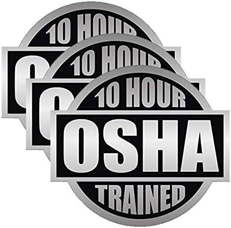 10 Hour OSHA Trained Hard Hat Sticker