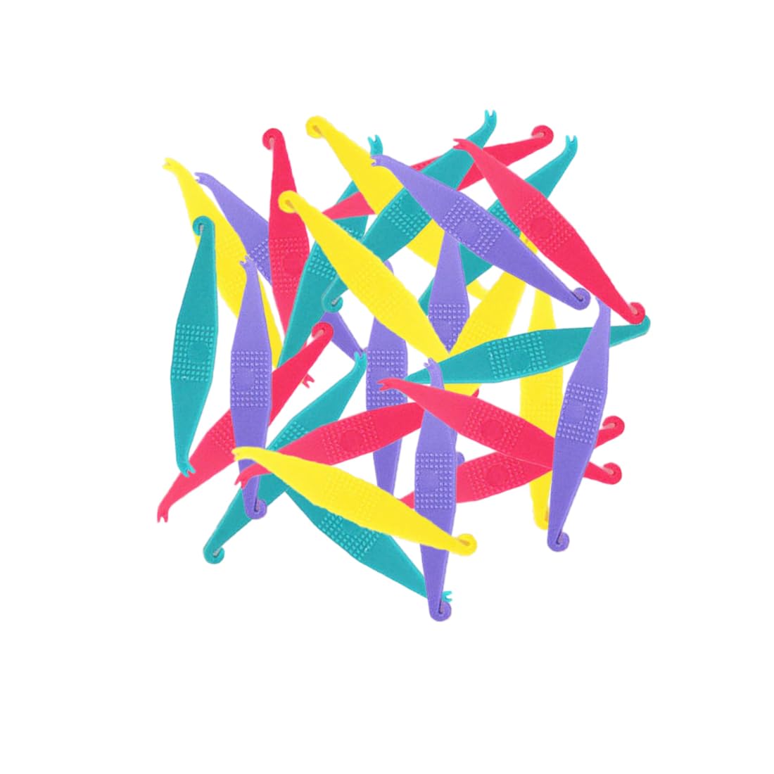 10pcs Dental Elastic Rubber Bands Placers Disposable Plastic Braces Rubber Band Tool Orthodontic Elastic Rubber Band Placers Multicolored