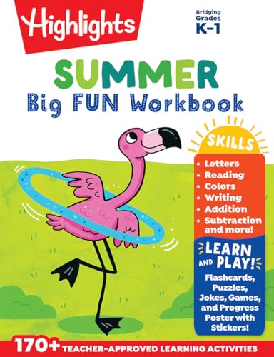 Image of Summer Big Fun Workbook Bridging Grades K & 1: First Grade Prep Workbook, Kindergarten to 1st Grade Summer Learning with Letters, Reading, Writing, Math and More (Highlights Summer Learning)