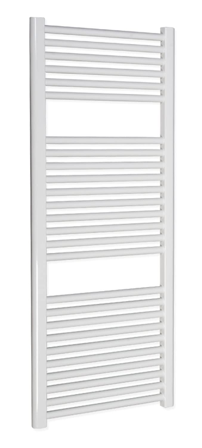 Termoarredo Scaldasalviette Dritto Acciaio Bianco 50 x 120 cm Interasse 45 cm