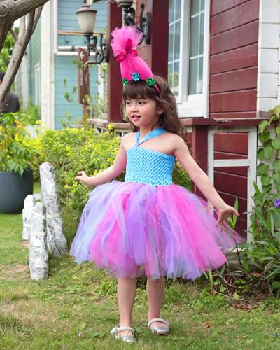 Disfraz completo cosplay princesa Poppy para niñas miniatura 5