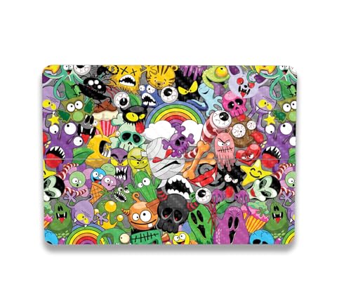 Image of MightySkins Carbon Fiber Skin Compatible With Microsoft Surface Laptop Studio 2 (2023) Full Wrap Kit - Monster Mash | Protective, Durable Textured Carbon Fiber Finish | Easy To Apply | Made in the USA