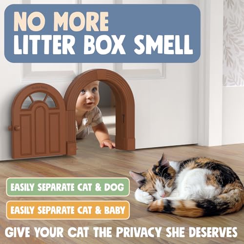 image for Purrfect Portal Meow Manor® XL Interior Cat Door – No-Flap Pet Door