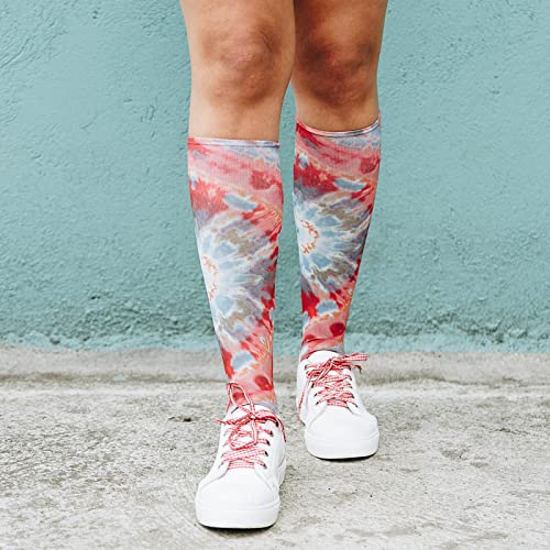 Image of Soxtrot Women's 3 Pairs Knee High Trouser Socks, Classy and Colorful Printed Patterns, Silky Smooth Material