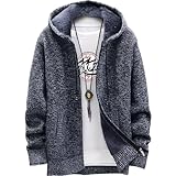 [エンプティオ] あったか フード アウター オシャレ ブルゾン 裏起毛 ジャケット ジャンパー アメカジ カーディガン 長袖 ミリタリー メンズ ファスナー パーカー ファッション ゆったり ブレザー キャンプ アウトドア ハイキング 大人 レトロ ポケット コート ゴシック ボタンなし ゴルフ ストリート マウンテン 暖かい オフィス ジャージ 仕事 釣り トップス (L) ダークグレー