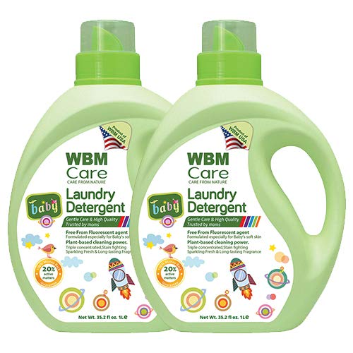 WBM LLC 8615-2PK 3X Concentrated Liquid, Plant Based, 35.2 Oz, Active Baby Laundry