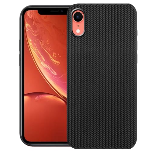 Image of amazon basics Braided Design Case Cover for iPhone XR | Matte Finish | (Black, iPhone XR)