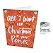 Sleazy Greetings Funny Christmas Card For Men Him | Dirty Christmas Card For Husband Boyfriend Fiance | Naughty All I Want Holiday Xmas Card