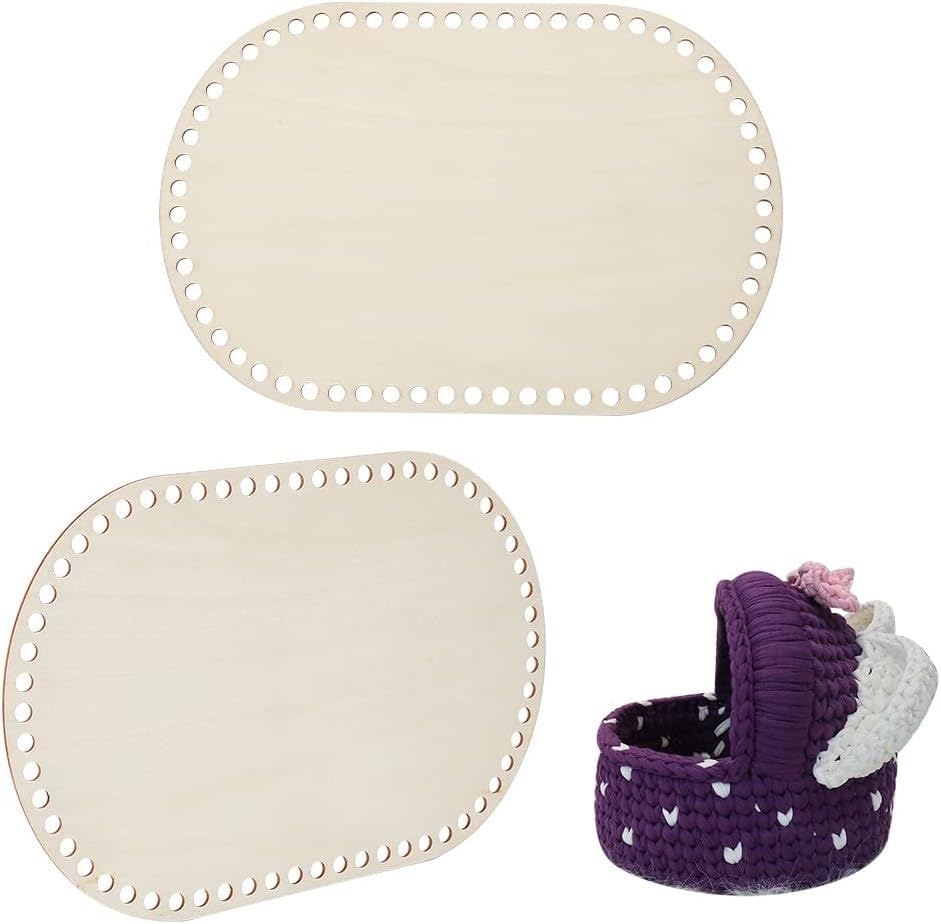 Haoser 2pcs Wooden Basket Bottom Oval Crochet Basket Bottom 13.7 x 9.8 Inch" Wooden Base Shaper Blank Crochet Base for Basket Knitting Weaving Crochet Supplies DIY Bags Purse Making, 8mm Hole (B0CVW3733J) Amazon Price History, Amazon Price Tracker
