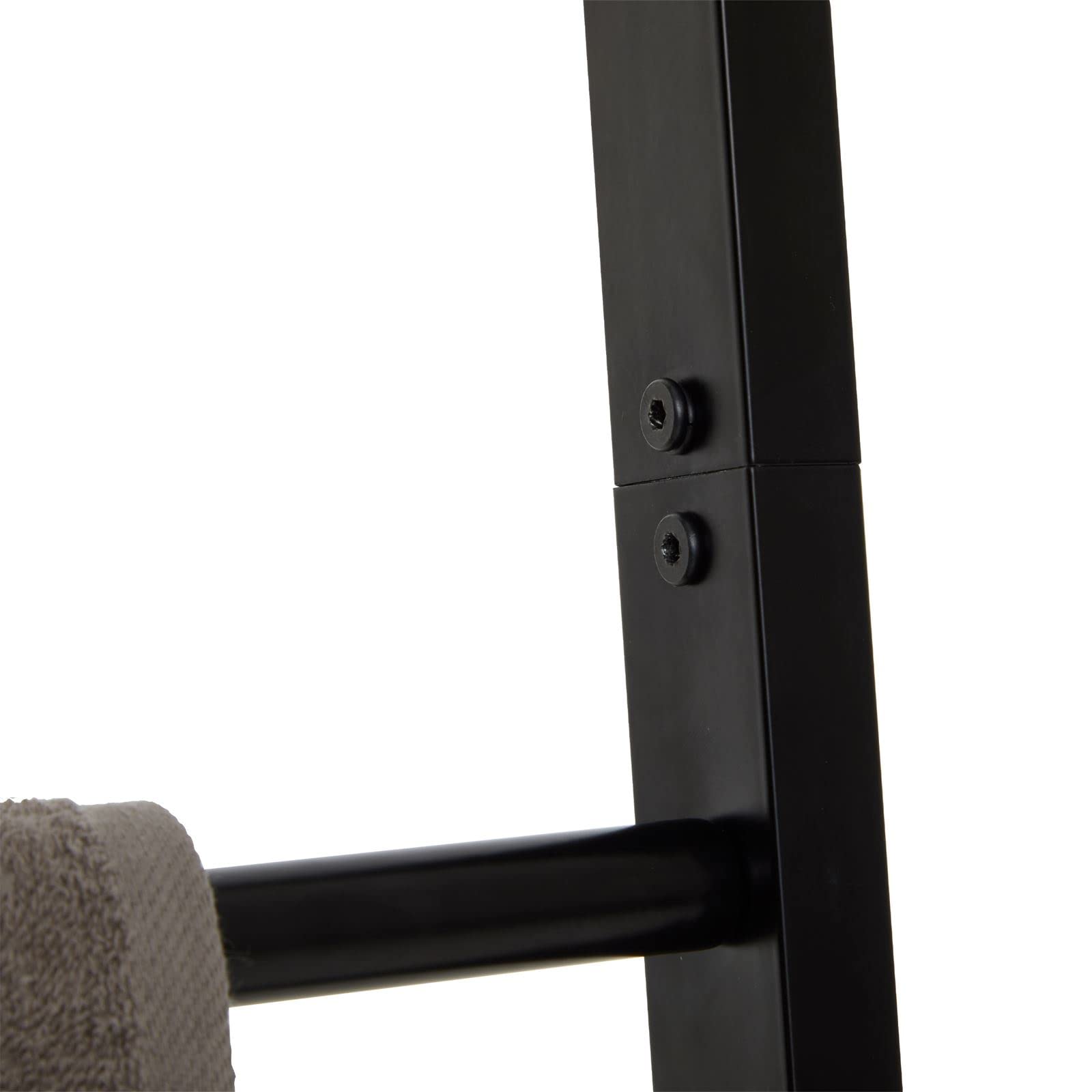 IDIMEX Echelle BERTOLA Porte-Serviette avec 4 barreaux, en métal laqué Noir