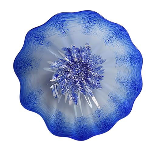 Art Glass Wall Decor Plate, Unique Hand-Blown Glass Wall Plates, Murano Glass Decorative Plate for Kitchen, Staircase, Hallway, Living Room, Dining Table Art Glass Wall Decor Plate, Unique Hand-Blown Glass Wall Plates, Murano Glass Decorative Plate for Kitchen, Staircase, Hallway, Living Room, Dining Table