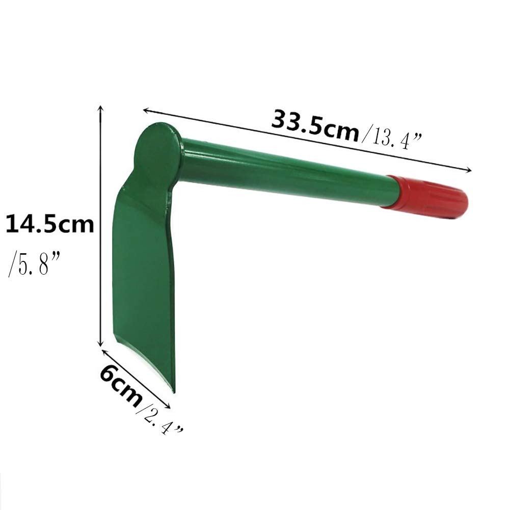 Houes de Jardin en Acier de qualité supérieure – Parfaites for cultiver, désherber et aérer Le Sol.(Green)