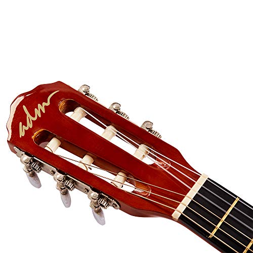 ADM Beginner Classical Guitar 1/2 size 34 Inch Nylon Strings Wooden Guitar, Sunset