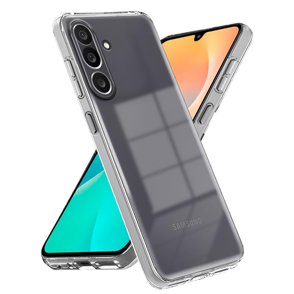 Image of JGD PRODUCTS for Samsung Galaxy F56 5G Premium Transparent Hybrid Soft Slim Dust Proof Back Case Cover with Camera Protection
