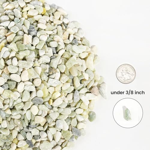 Image of CONSDAN 12 LBS Natural Gravel for Fish Tank, StoneCreek Betta Fish Aquarium Gravel, Vase Filler, River Rocks, Fish Tank Decorations, Perfect for Aquarium Decor, Fish Tank, & Indoor Plant, Jade