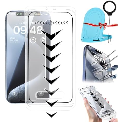 LJXWRF Silk Screen Dust-Free Room Tempered Film for iPhone 16/15/14/13/12 Pro Max/Plus, Privacy Invisible Artifact Screen Protector -Dust Free Without Bubbles (Anti-Peep, for iPhone 14 Pro) Cover