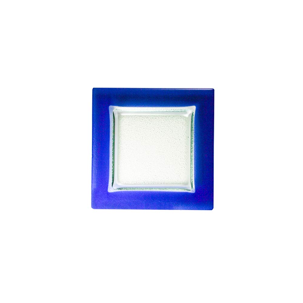 Turgla Home Set of 4 Cobalt Blue Bread+Butter Plates Microwave Safe Square 6.00x6.00x2.00IN Plate Set, Dining, Tableware, Dinnerware, Dining, Tableware, Dinner Service, Restaurant, Catering