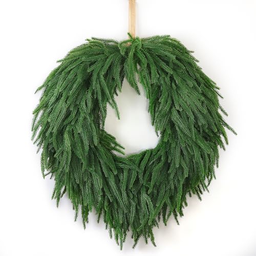 24" Norfolk Pine Christmas Wreath for Front Door – Large