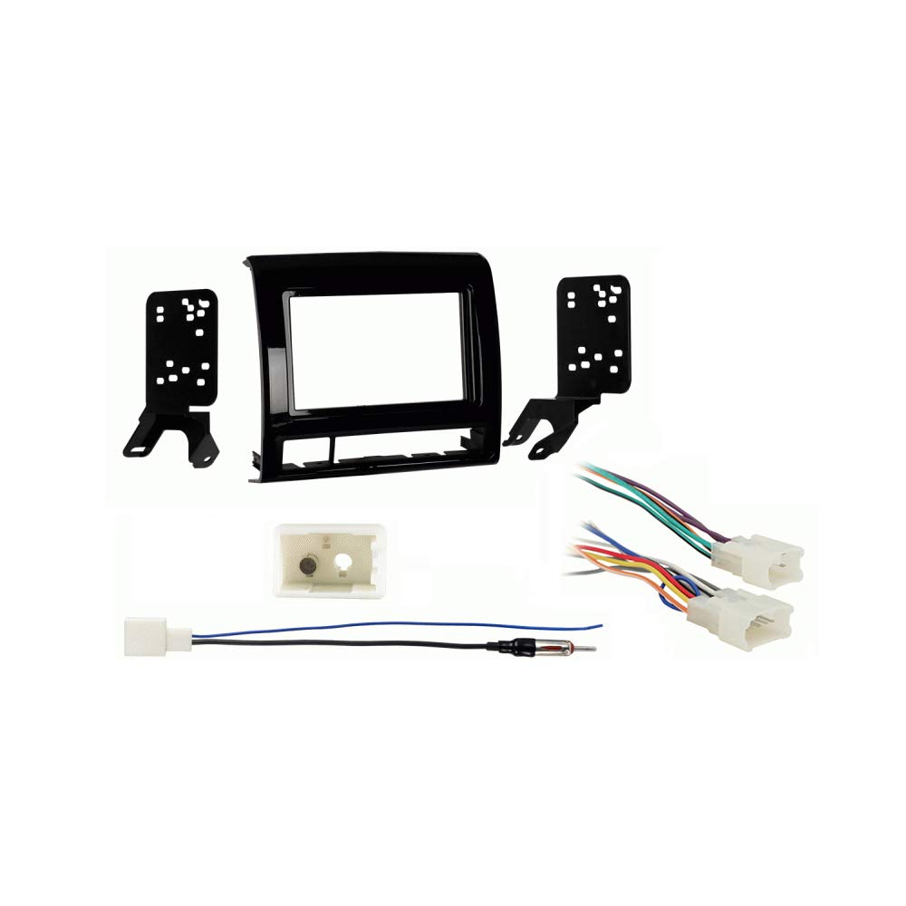 Harmony Audio Compatible with Toyota Tacoma 2013 2014 Double DIN Stereo Harness Radio Install Kit Gloss Dash