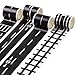 TOYANDONA Strada Nastro, Fai da Te Adesivi Segno di Traffico su Strada Auto Nastro Adesivo Nero Nastro da Strada per I Bambini Giocattolo Auto E Treno Set (9 PCS)