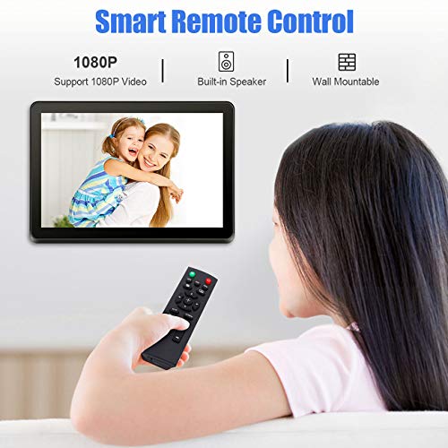 Smart Digital Photo Frame with 1920x1080 IPS Screen Digital Picture Frame Support Adjustable Brightness Photo Frames 1080P Video Music Remote 16:9 Widescreen (8 inch WiFi, Black) - Thumbnail 7