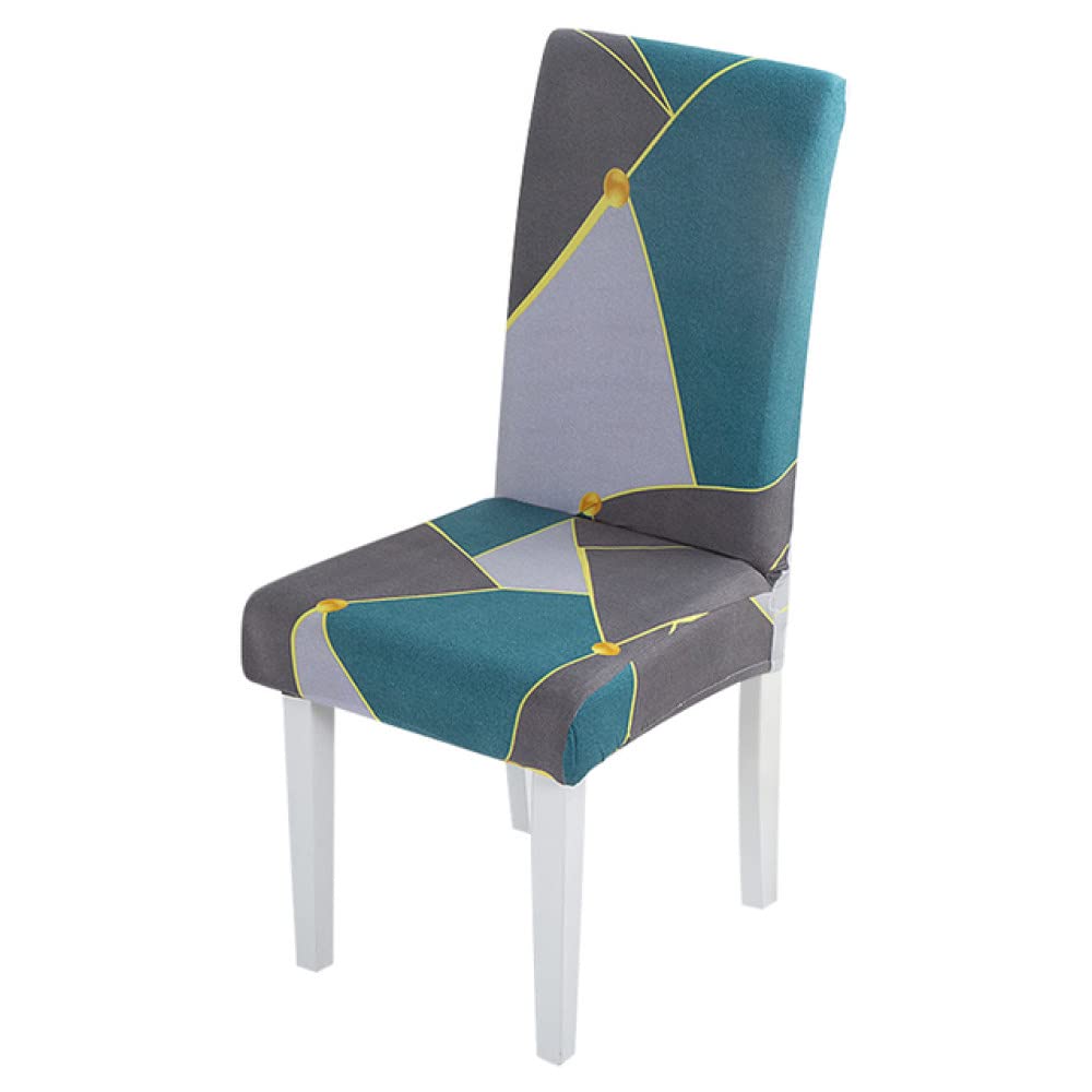 Housse de chaise fleurie extensible et lavable pour salle à manger